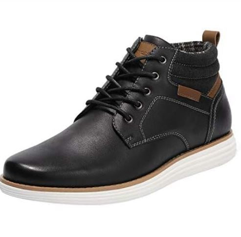 Bruno Marc Men’s Mid Top Chukka Sneaker Lace Up Dress Boot