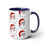 Two-Tone Coffee Mugs, 15oz Christmas Mug Holiday Season Gift Giving Family Gathering Yuletides Season Family Gifts Christmas Day Cup