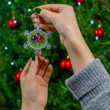 Pewter Snowflake Ornament Christmas Decorations Holiday Season Gift Giving Family Gathering Yuletides Season Family Gifts