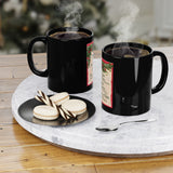 Black Coffee Mug, 11oz Christmas Mug Holiday Season Gift Giving Family Gathering Yuletides Season Family Gifts Christmas Day Cup