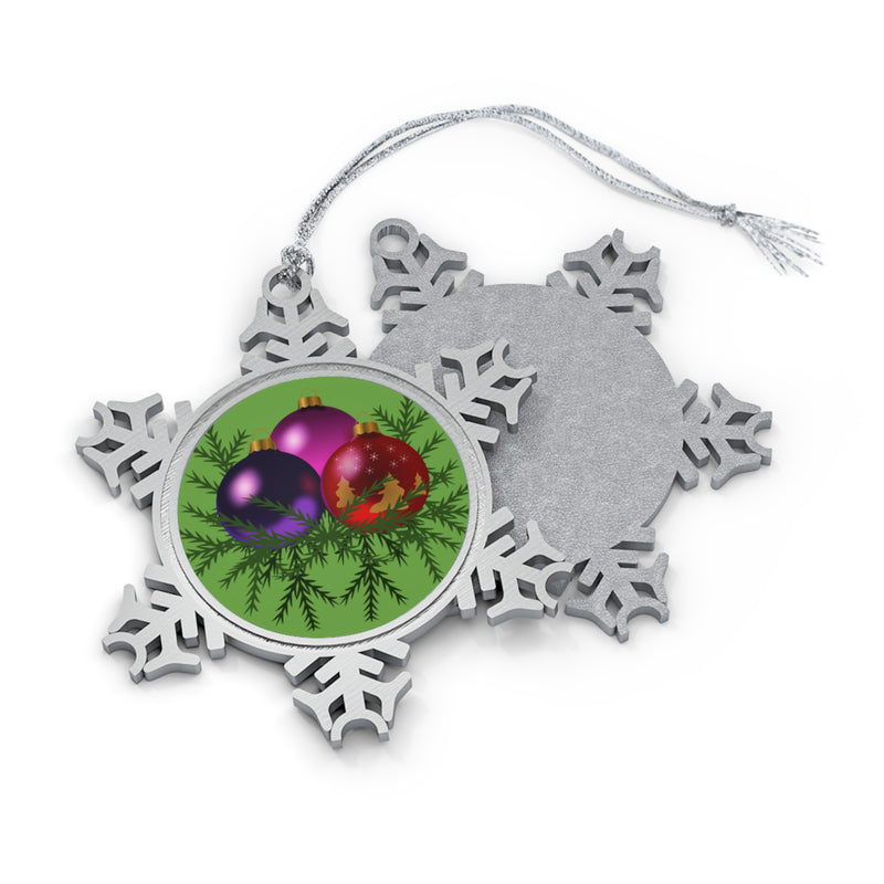 Pewter Snowflake Ornament Christmas Decorations Holiday Season Gift Giving Family Gathering Yuletides Season Family Gifts