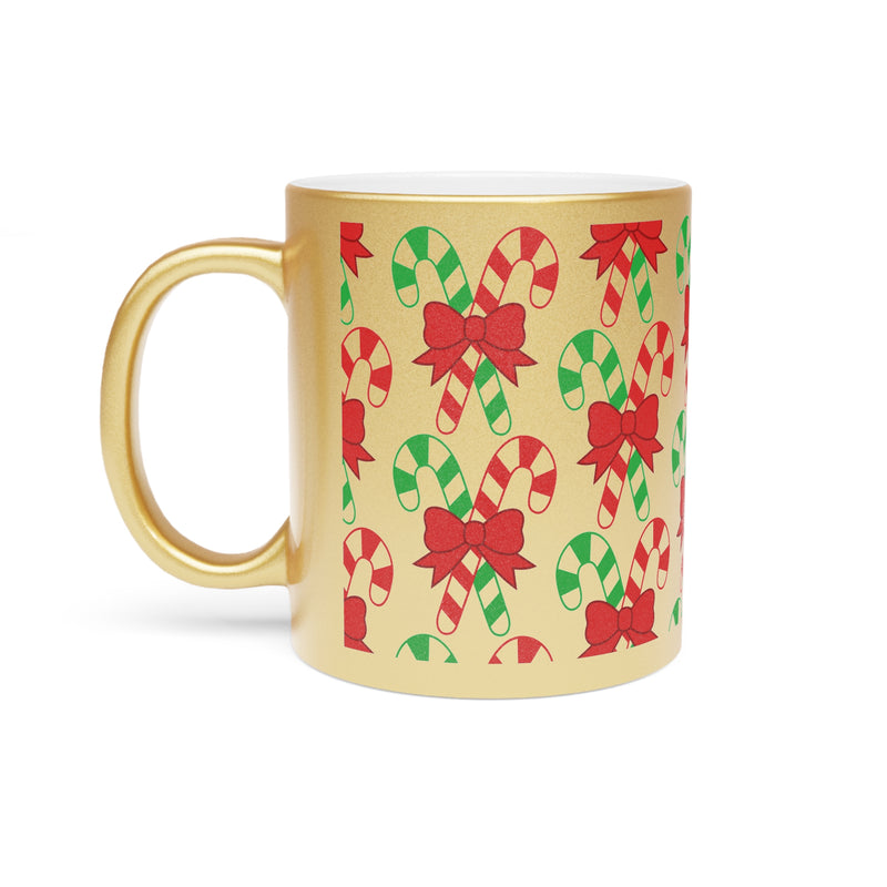 Metallic Mug (Silver\Gold) Christmas Mug Holiday Season Gift Giving Family Gathering Yuletides Season Family Gifts Christmas Day Cup