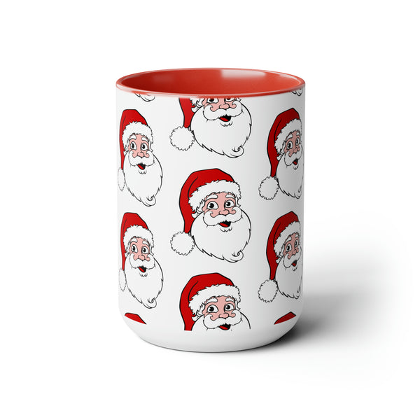Two-Tone Coffee Mugs, 15oz Christmas Mug Holiday Season Gift Giving Family Gathering Yuletides Season Family Gifts Christmas Day Cup