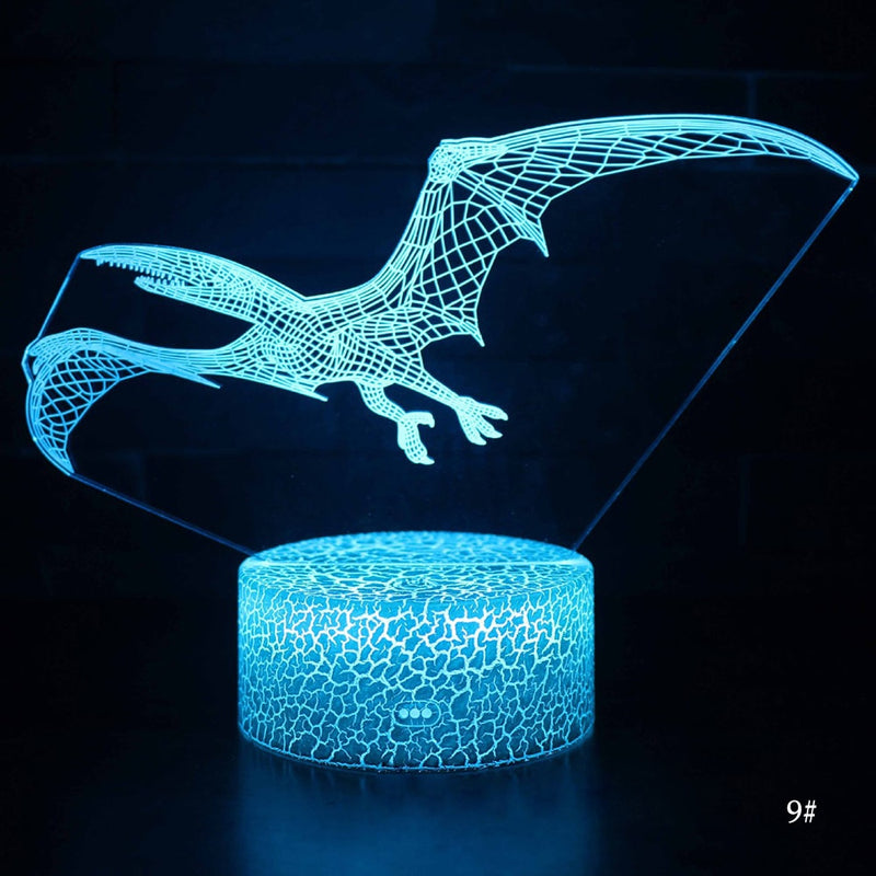 3D LED Night Light Lamp Dinosaur Series 16Color 3D Night light  Remote Control Table Lamps Toys Gift For kid Home Decoration D23