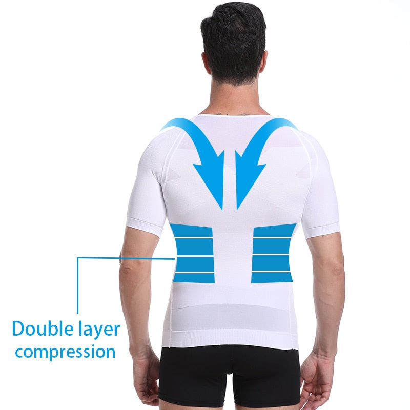 Classic Men Body Toning T-Shirt Slimming Body Shaper Corrective Posture Belly Control Compression Man Modeling Underwear Corset