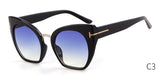 WHO CUTIE 2018 Half Frame Tom Rimless Sunglasses Women Men Brand Designer Female Oversized Square Sun Glasses CE Shades OM694