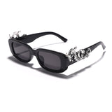 Rectangle Vintage Sunglasses Women Punk Retro Small Sun Glasses Brand Designer Steampunk Eyeglasses Animal Totem Eyewear