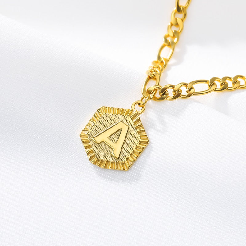 A-Z Initial Letter Anklets For Women Stainless Steel Anklet  21cm + 10cm Figaro Chain Summer Beach Accessories Jewelry Gift