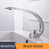 Basin Faucets Modern Bathroom Mixer Tap Brass Washbasin Faucet Single Handle Single Hole Elegant Crane For Bathroom LH-16990