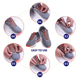 1 Pair No Tie Shoe Laces Elastic Shoelaces Round Metal Buckle Kids Adult Quick Lock Shoelace Leisure Sneakers Lazy Lace