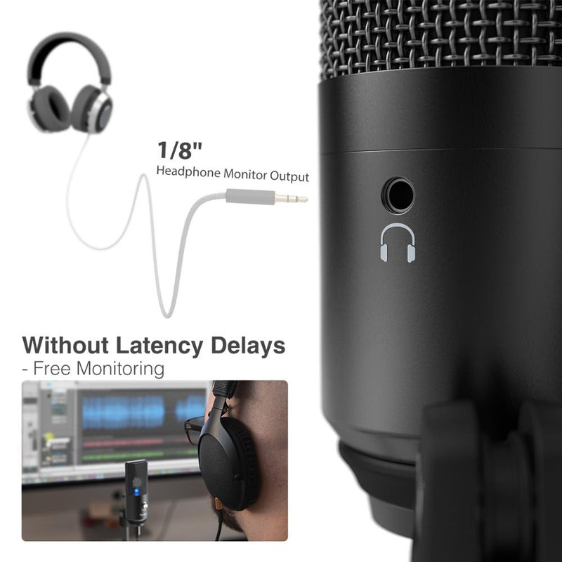 FIFINE USB Microphone for laptop and Computers for Recording Streaming Voice overs Podcasting for Audio & Video K670