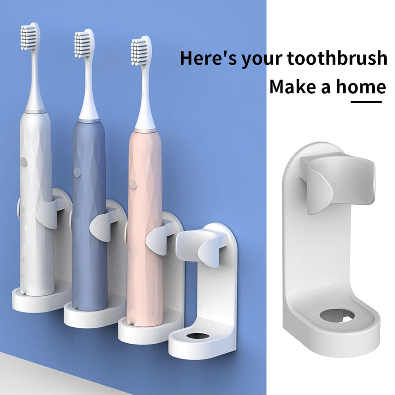 Hot Sale1PC Toothbrush Stand Rack Organizer Electric Toothbrush Wall-Mounted Holder Space Saving Bathroom Accessories