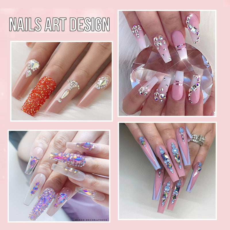 Makartt Nail  Rhinestone Glue Gel, Super Sticky Adhesive Resin Gems Glue, Crystals Gel Glue for Nails , Stones Nail Glue