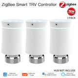 MOES ZigBee 3.0 TRV Thermostat Tuya Radiator Actuator Valve Smart Programmable Temperature Controller Alexa Google Voice Control