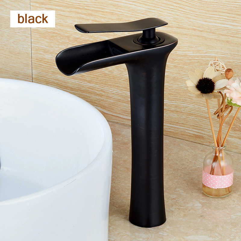 Basin Faucets Modern White Bathroom Faucet Waterfall faucets Single Hole Cold and Hot Water Tap Basin Faucet Mixer Taps 6008