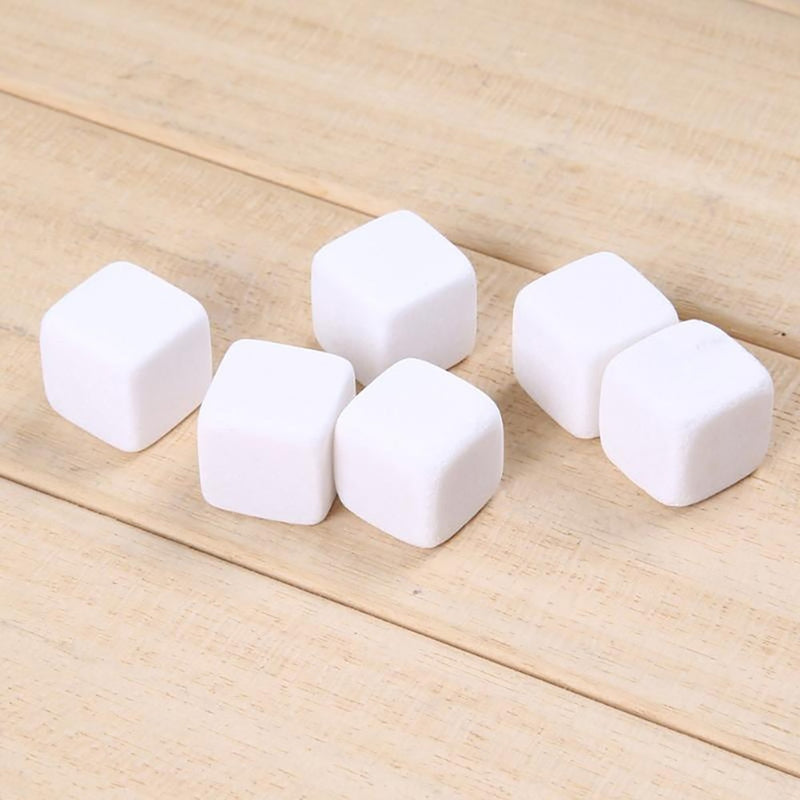 6Pcs Marble Cubes Whiskey Drinks Chilling Ice Stone Bar Cocktail Accessories  Wedding cooling drinks Ice Bags