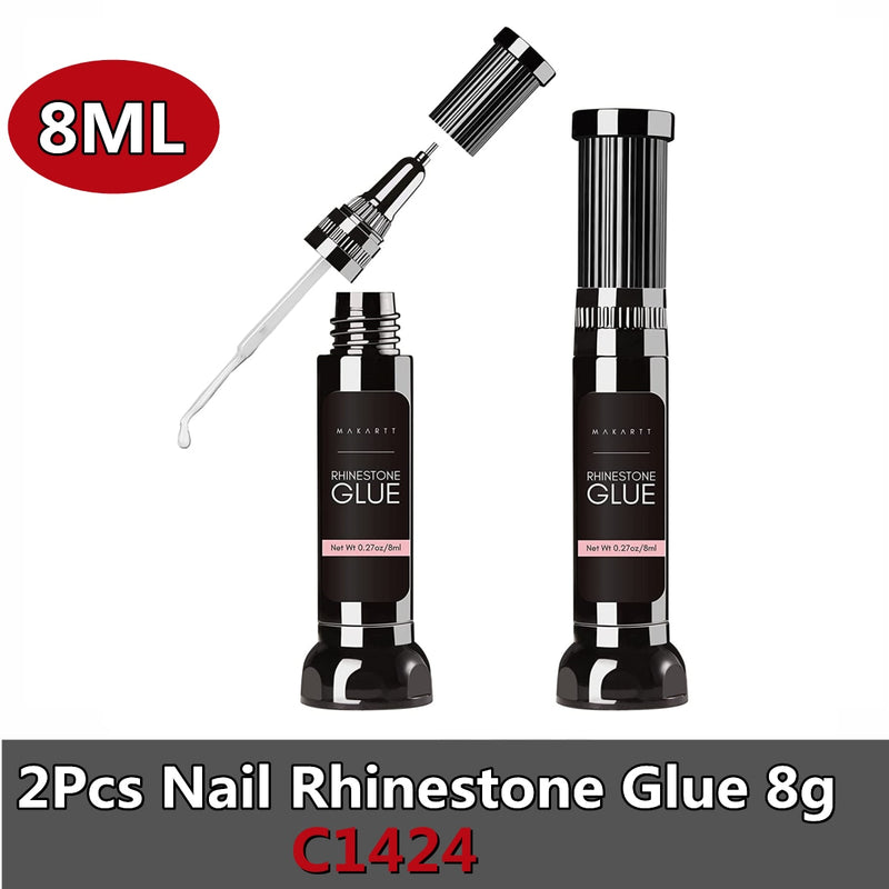 Makartt Nail  Rhinestone Glue Gel, Super Sticky Adhesive Resin Gems Glue, Crystals Gel Glue for Nails , Stones Nail Glue