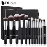 DUcare Black makeup brush Professional Makeup Eyeshadow Foundation Powder Soft Synthetic Hair Makeup Brushes