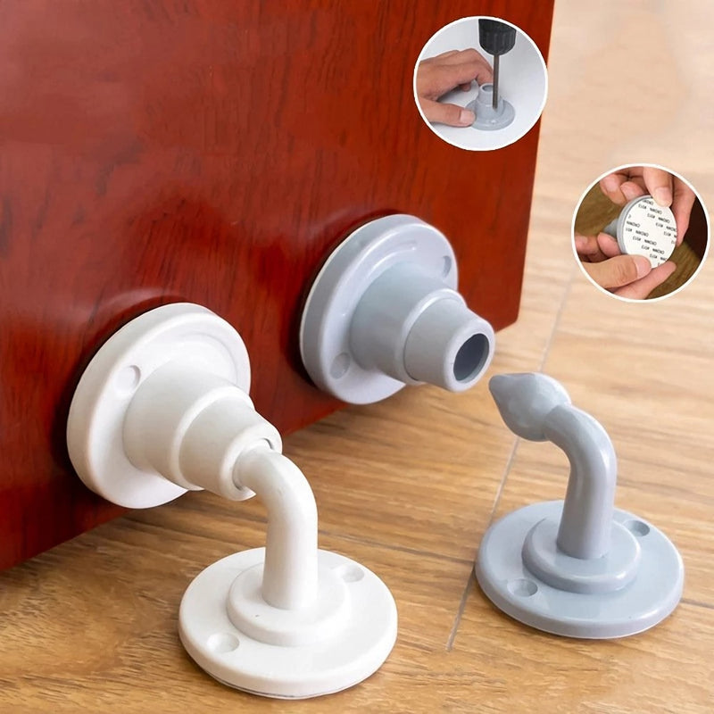 Mute Non-punch Silicone Door Stopper Touch Toilet Wall Absorption Door Plug Anti-bump Door Holder Gear Gate Resistance Door Stop