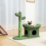 Cute Cactus Pet Cat Tree Toy with Ball Scratching Post for Cat Kitten Climbing Mushroom Condo Protecting Furniture Fast Delivery