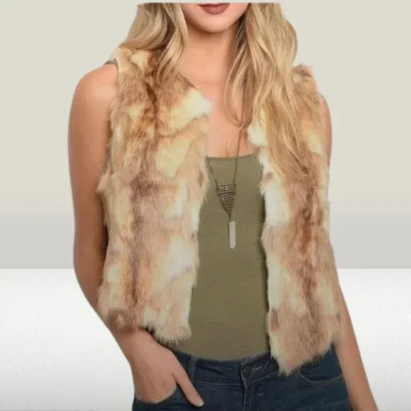 50% OFF Jenna Women's Fur Vest Size Small Women's Fashion Fall Winter