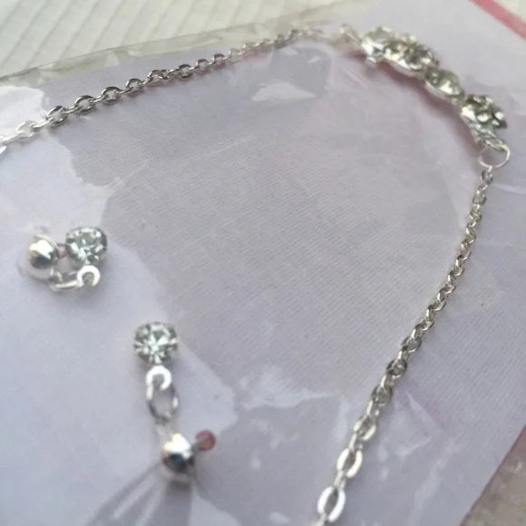 New Crystals‎ Silver Plated Necklace with Strawberry Design, Women's Fashion