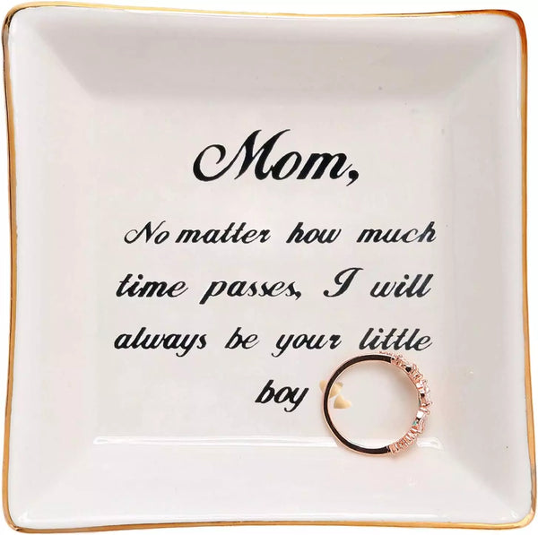 Ceramic Ring Dish Jewelry Tray for Mom Sister Friends