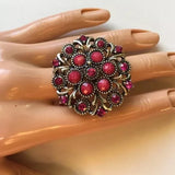 Brand New Adjustable Cocktail Ring Round. Women's Fashion Accessories.