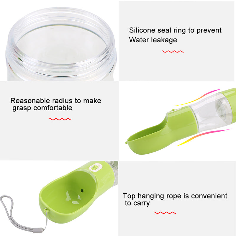 Outdoor Pet Feeding Bottle Easy to Use and Convenient to Carry