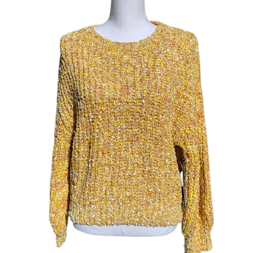 50% OFF Yellow Long Sleeve Sweater Size Large Women's Ladies Fashion Winter Fall Season