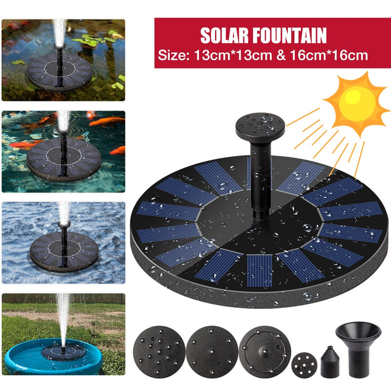 Outdoor Solar Panel Powered Fountain Pump