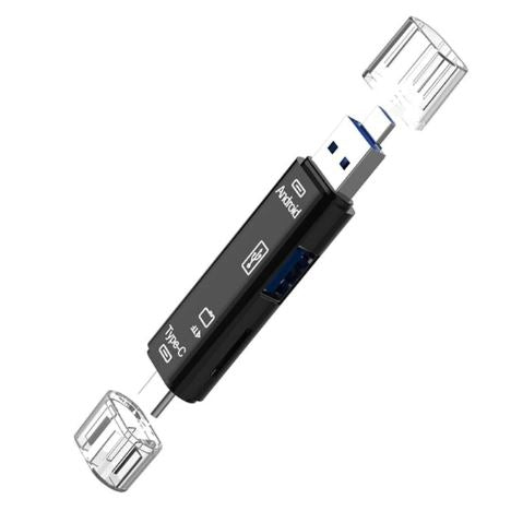 5 in 1, Multifunctional USB Type C/USB/Micro USB/TF/SD Card Reader Memory - Findsbyjune.com