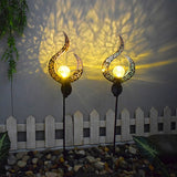 Solar Iron Art Ground Plug Lawn Light Lamp