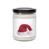 " Santa Hat " Scented Soy Candle, 9oz Birthday Gifts Holiday Gift White Sage Clean Cotton Lavender Sea Salt Scent