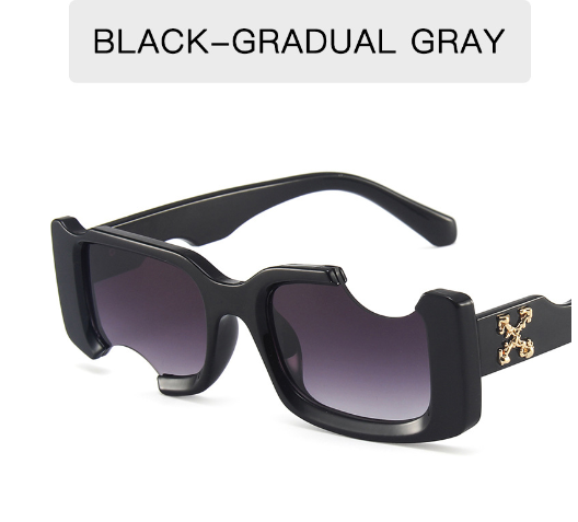 3pcs Off Notch Hole Design Hip Hop Sun Glasses Women's Fashion Accessories