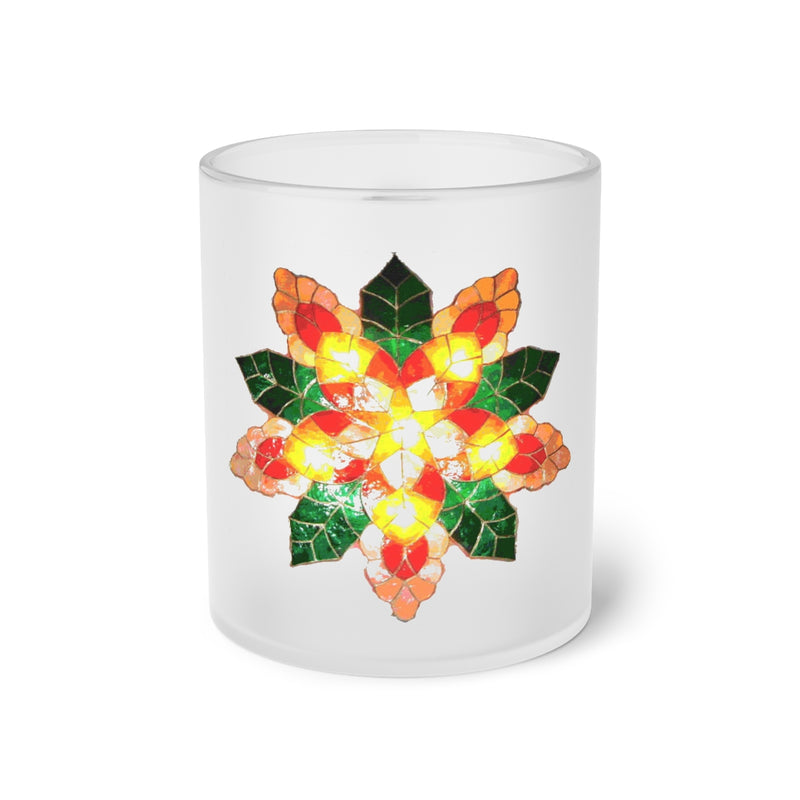 " Christmas Lantern " Design Frosted Glass Mug Birthday Gift Holiday Gifts Coffee Tea Home Decor
