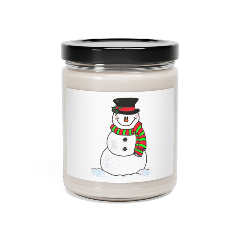 " Frosty The Snowman " Scented Soy Candle, 9oz Birthday Gifts Holiday Gift White Sage Clean Cotton Lavender Sea Salt Scent
