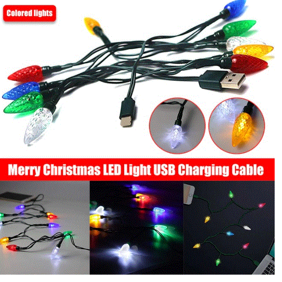 3pcs Merry Christmas LED Multicolored Lights