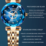 Stylish and Durable Stainless Steel Case and Band Quartz Women's Watch