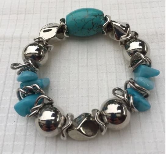 FREE with $29 purchase. Brand New Turquoise Stretch Bracelet. Women's Fashion Accessories