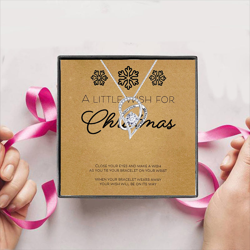 50% OFF " A Little Wish For Christmas " Gift Box + Necklace (Options to choose from) Made with Swarovski Crystals
