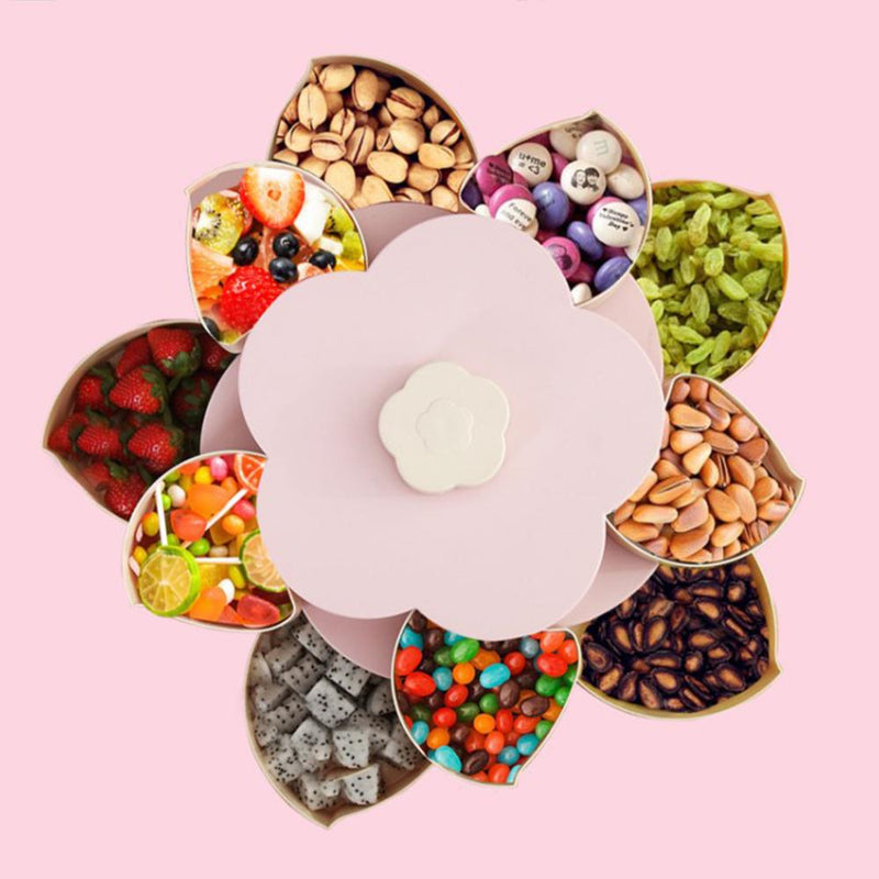 Creative Flower Petal Fruit Plate Candy Storage Box