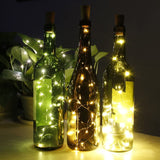 2 pcs LED Wine Bottle Lights with Cork