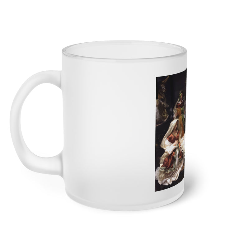" Christmas decorations " Design Frosted Glass Mug Birthday Gift Holiday Gifts Coffee Tea Home Decor