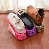 2 pcs Double Deck Shoe Rack Storage Holders For Home Closet Bedroom Shoes Save Space Organizer