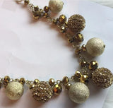 Brand New Big Chunky Statement Bib Gold Necklace. Women's Fashion Jewelry
