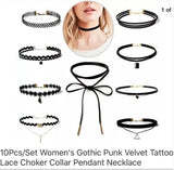 Bundle of 10 pcs NEW Black Velvet choker Gothic Punk Necklace