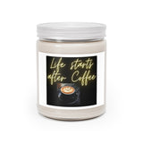 " Life Starts After Coffee " Scented Candles, 9oz Holiday Gift Birthday Comfort Spice, Sea Breeze, Vanilla Bean Scent