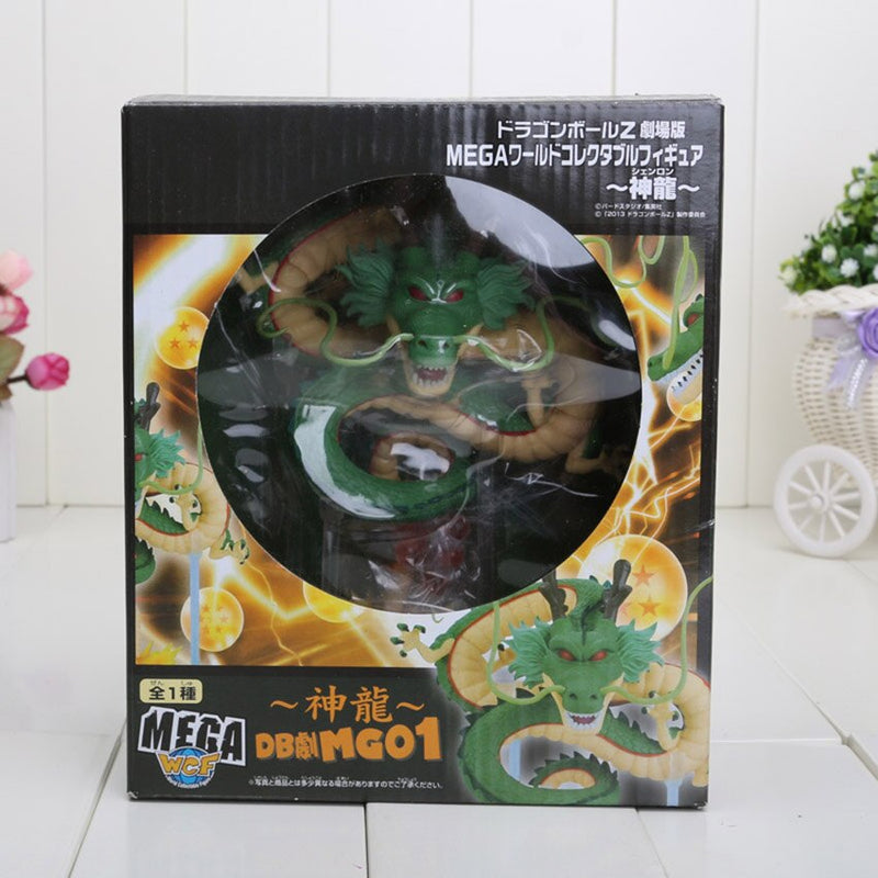 15cm Dragon Ball Z Action Figure Green Shenron Shenlong PVC Figures Toys 7Pcs 3.5cm Dragon ball Z Crystal Balls And Shelf Gift