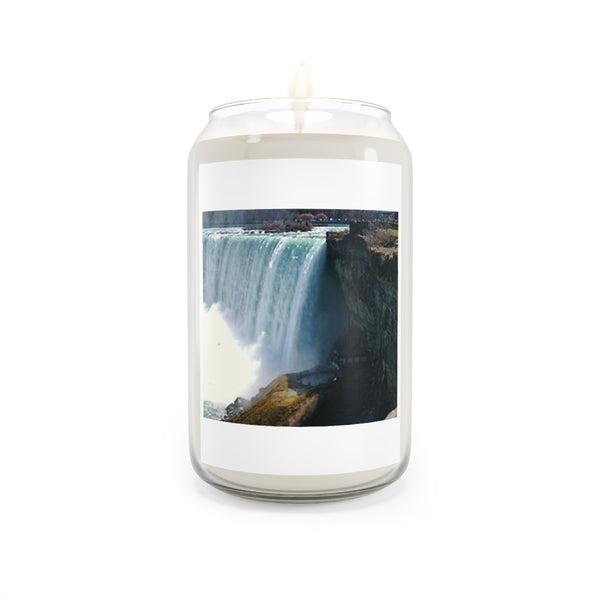 " Beautiful Waterfalls View " Scented Candle, 13.75oz Holiday Gift Birthday Comfort Spice, Sea Breeze, Vanilla Bean Scent